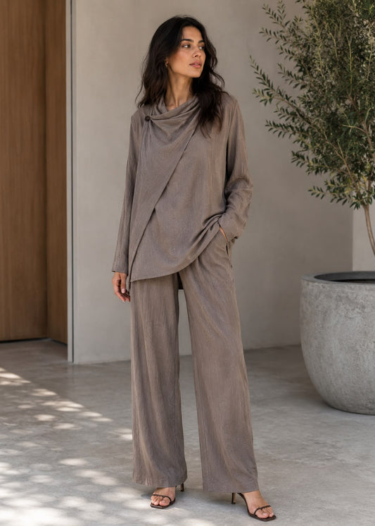 Mocha Drape Set