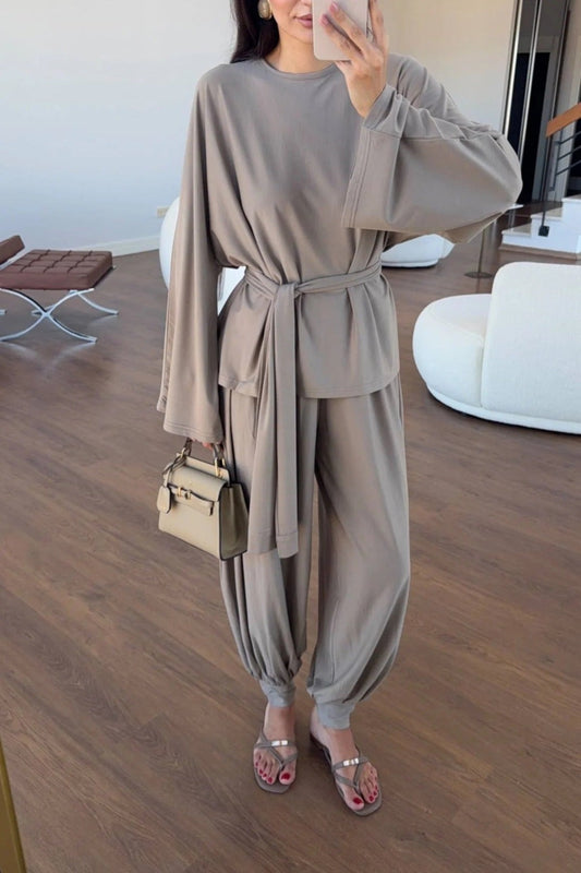 Belted Co-ord — Beige