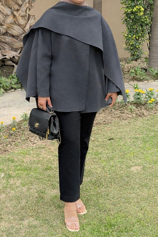 Soft Drape Cape Grey