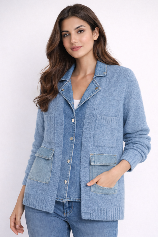 Blue Collar Sweater with Denim