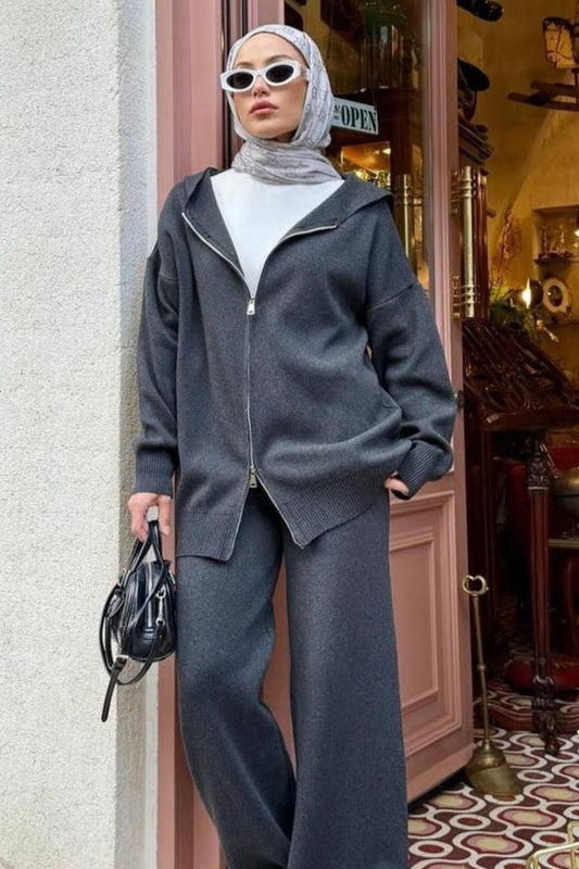 Grey Coord Set With Hood