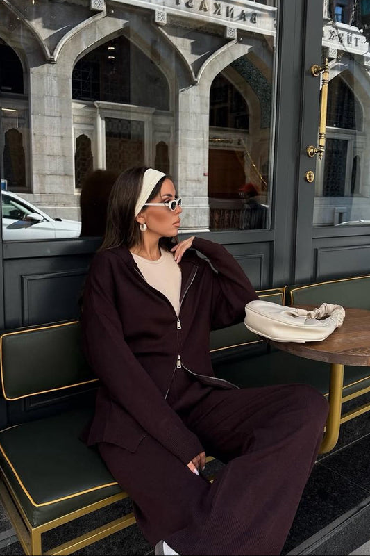 Maroon Coord Set With Hood