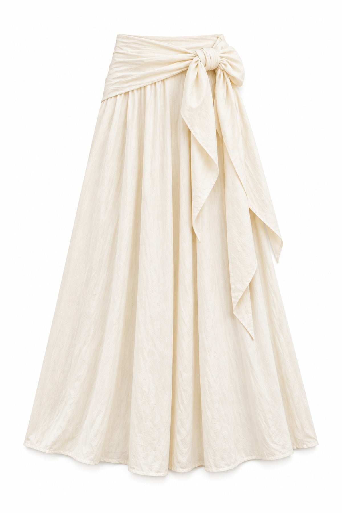 Sash Skirt in Off White, flat lay