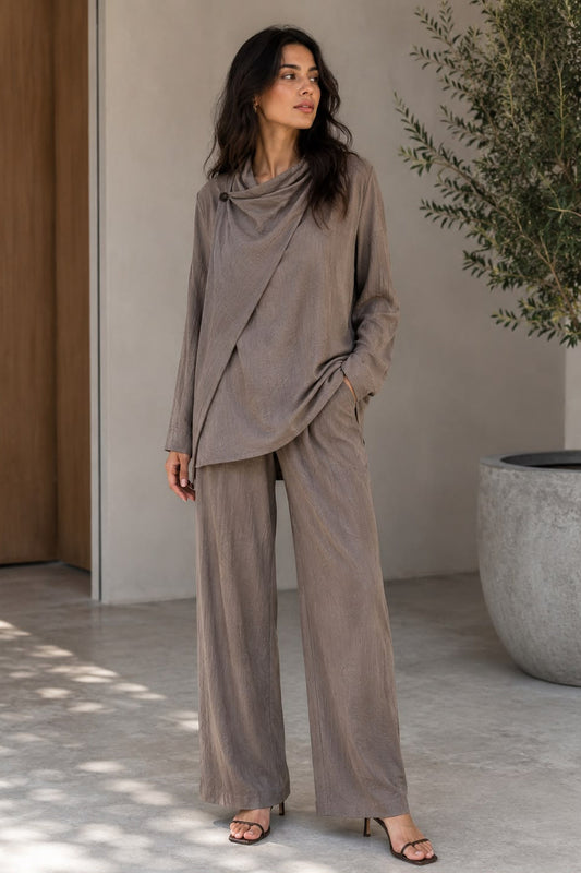 Mocha Drape Set