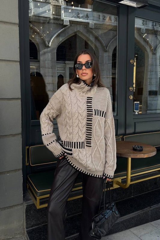 Grid Knit Sweater