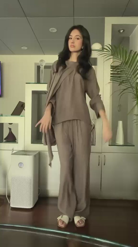 Mocha Drape Set